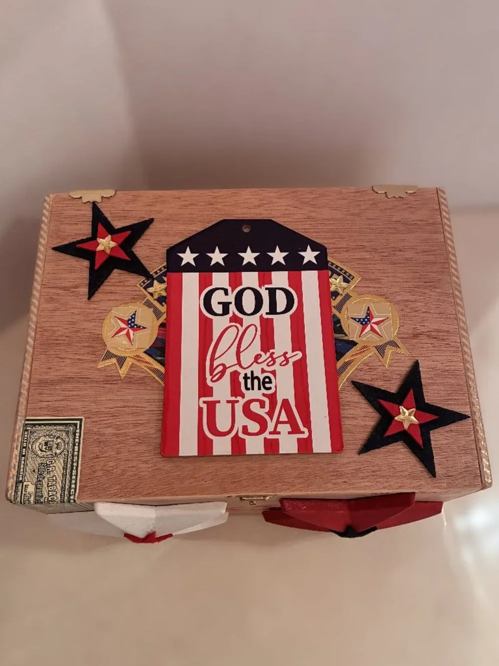 SUEÑOS de Saundra Upcycled, American Standard Cigar Box, ARTFUL STORAGE